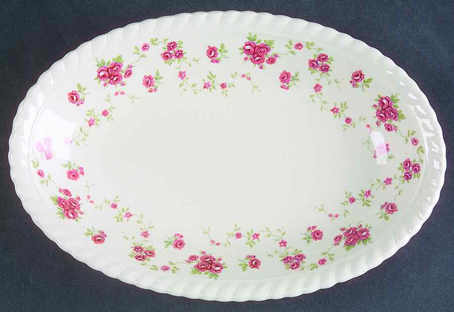 Rambler Rose Underplate for Gravy Boat by Johnson Brothers-1