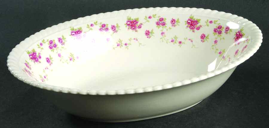 Rambler Rose 10" Oval Vegetable Bowl by Johnson Brothers-1