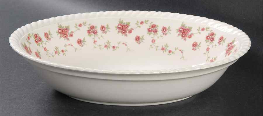 Rambler Rose 9" Oval Vegetable Bowl by Johnson Brothers-1