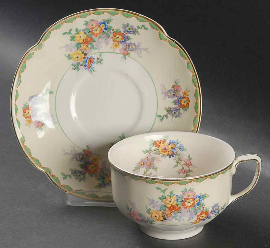 Ravary Flat Cup & Saucer Set by Johnson Brothers-1