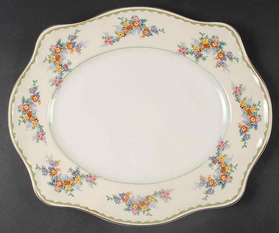 Ravary 14" Oval Serving Platter by Johnson Brothers-1