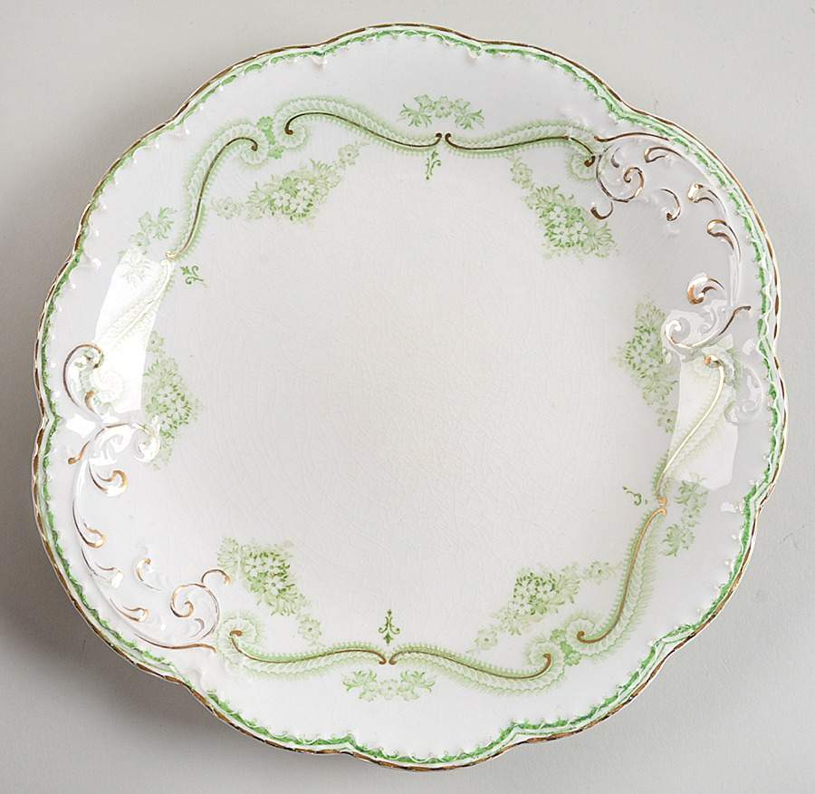 Regis Green Handled Cake Plate by Johnson Brothers-1