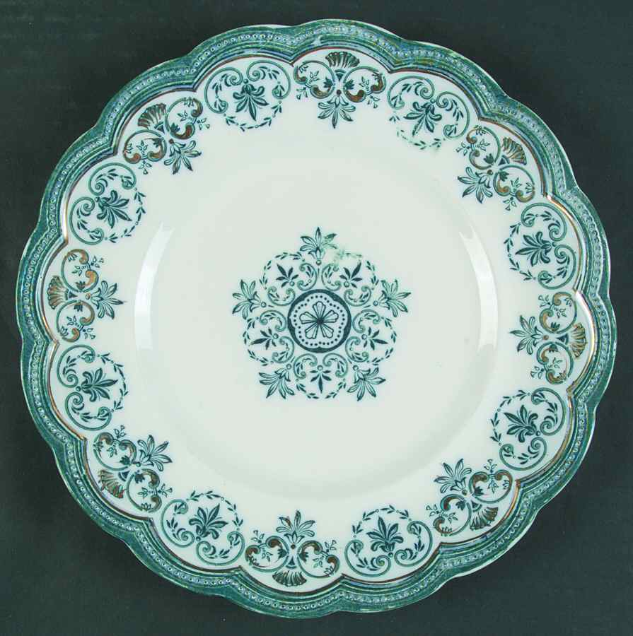 Regent (Aqua Design, Gold Accent) Dinner Plate by Johnson Brothers-1