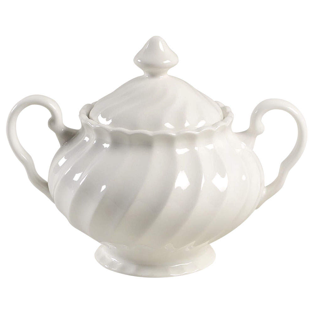 Regency (Made in England, Earthenware Ironstone) Sugar Bowl & Lid by Johnson Brothers-1