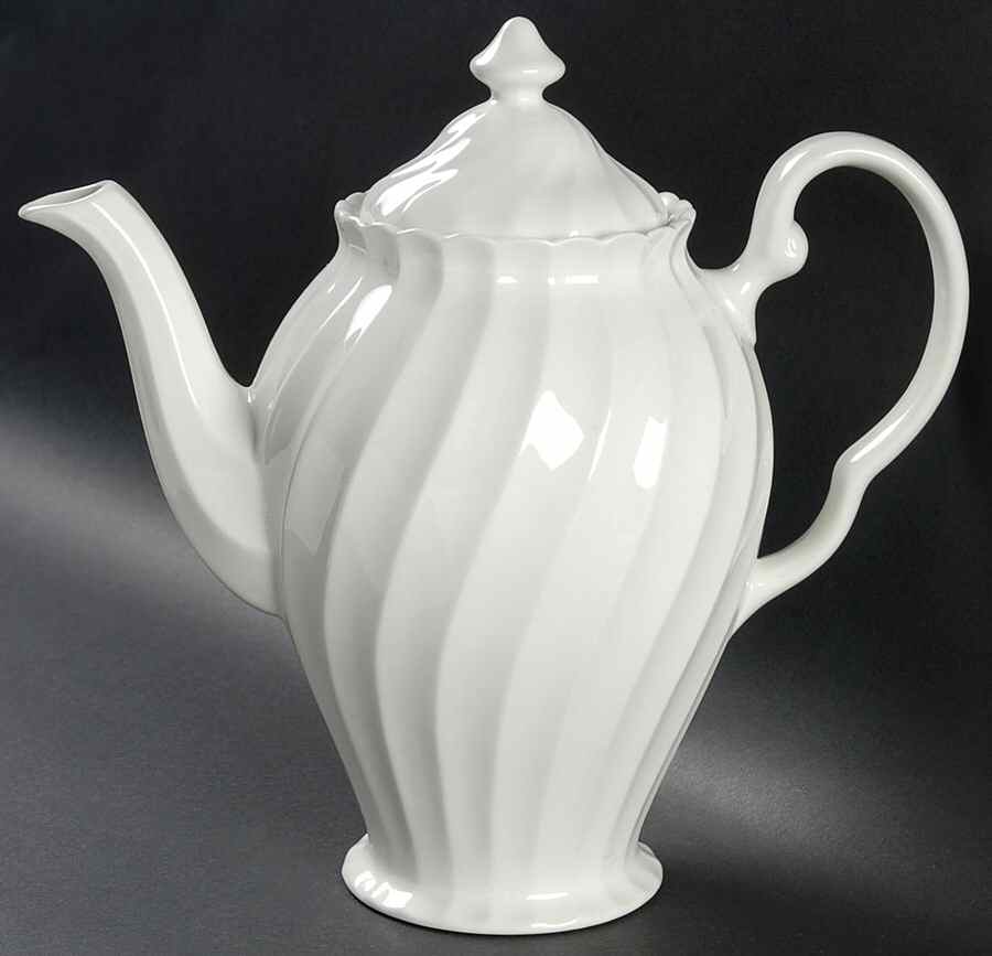 Regency (Made in England, Earthenware Ironstone) Coffee Pot & Lid by Johnson Brothers-1