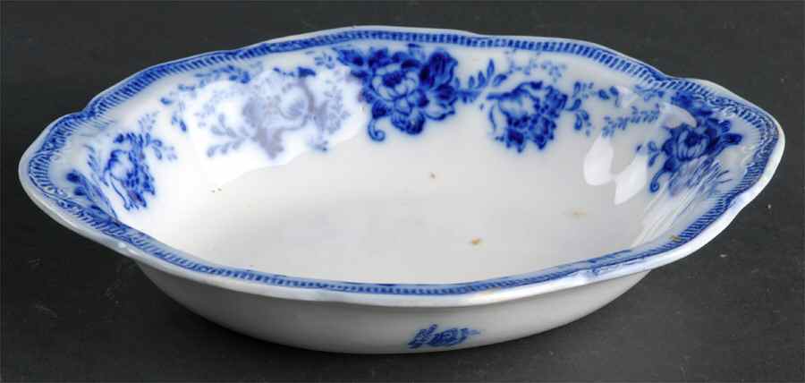 Richmond (Flow Blue, No Gold Accent) 8" Oval Vegetable Bowl by Johnson Brothers-1