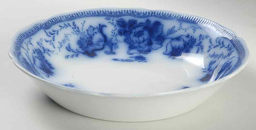 Richmond (Flow Blue, No Gold Accent) Coupe Soup Bowl by Johnson Brothers-1