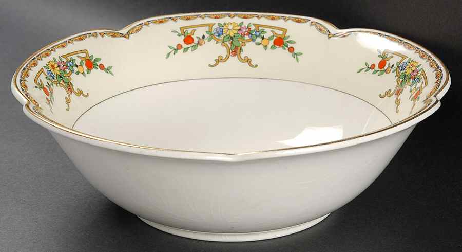 Riviera (Multicolor Flowers) 9" Round Vegetable Bowl by Johnson Brothers-1