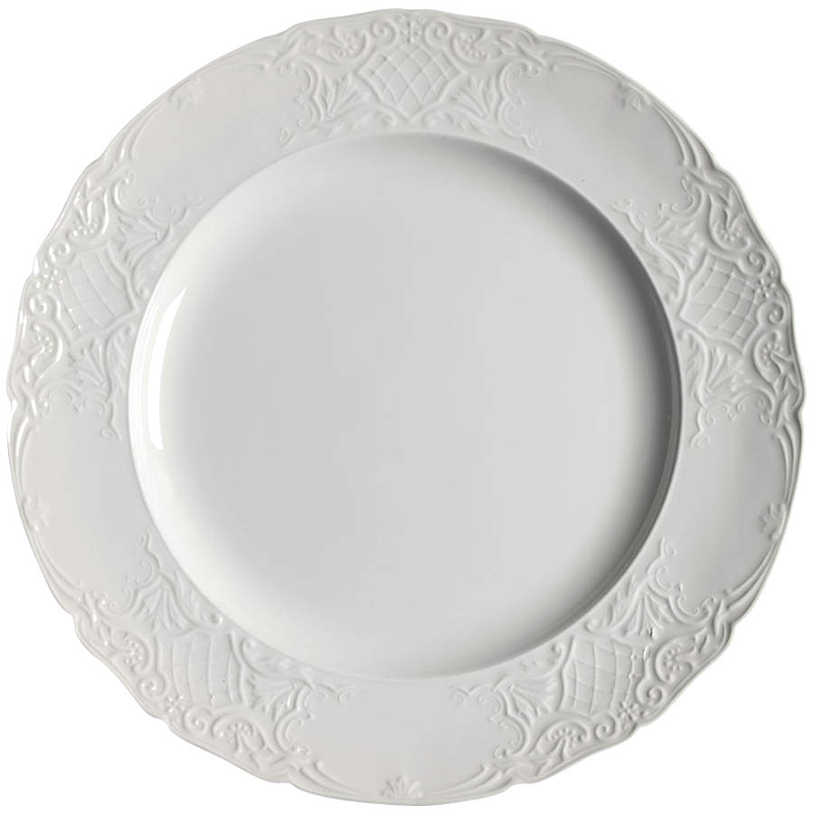 Richmond White Dinner Plate by Johnson Brothers-1