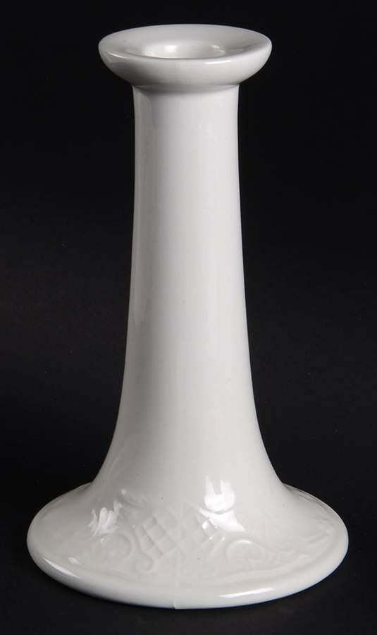 Richmond White Tall Candlestick by Johnson Brothers-1