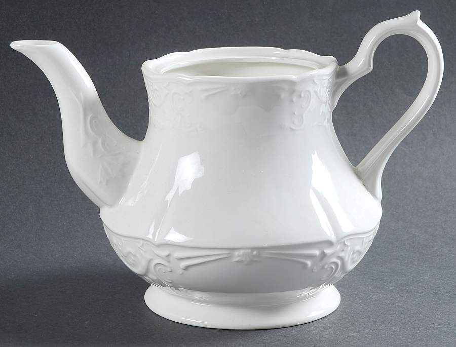 Richmond White Teapot No Lid by Johnson Brothers-1