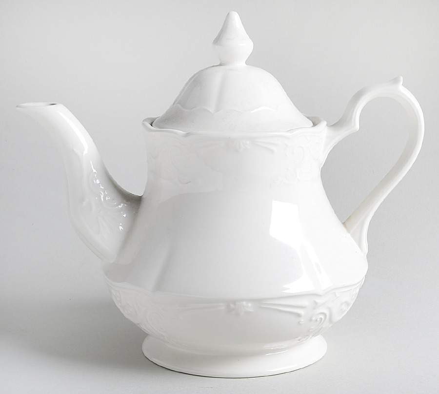 Richmond White Teapot & Lid by Johnson Brothers-1