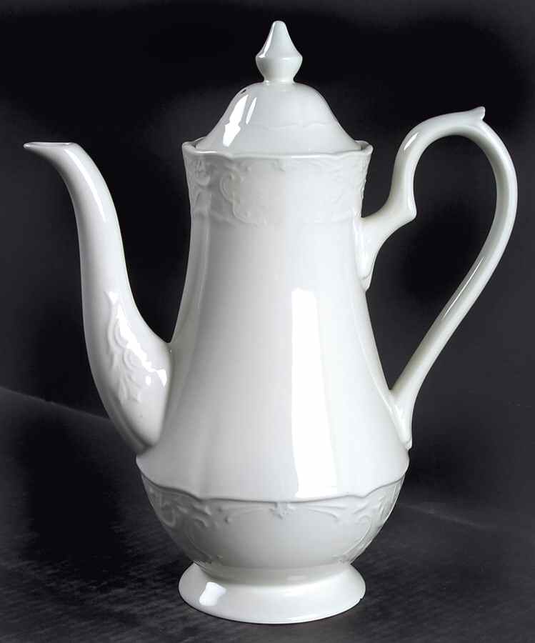 Richmond White Coffee Pot & Lid by Johnson Brothers-1