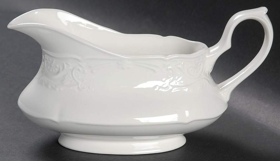 Richmond White Gravy Boat by Johnson Brothers-1