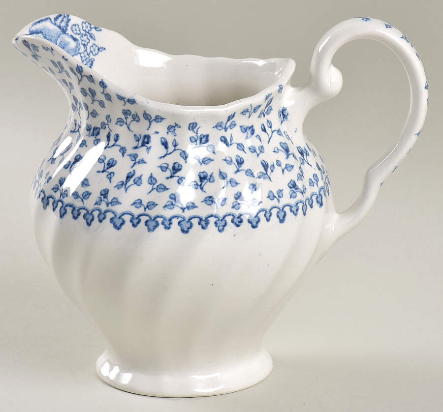 Rose Bouquet Blue Creamer by Johnson Brothers-1