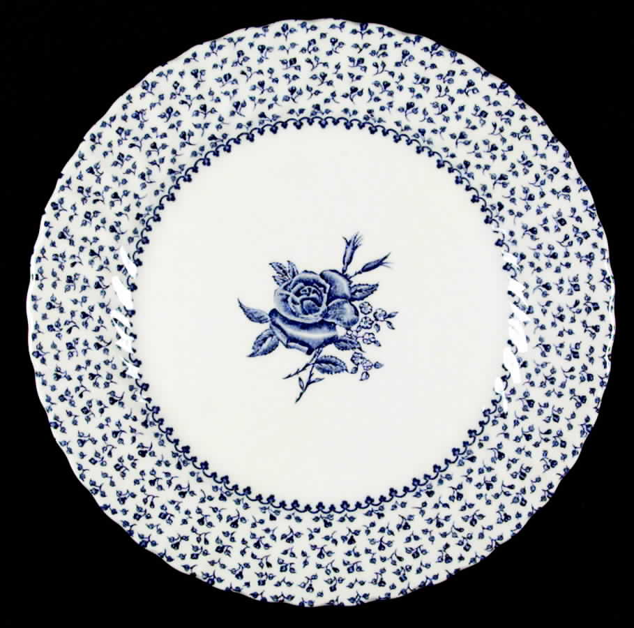 Rose Bouquet Blue Dinner Plate by Johnson Brothers-1