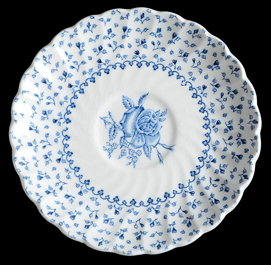 Rose Bouquet Blue Saucer by Johnson Brothers-1