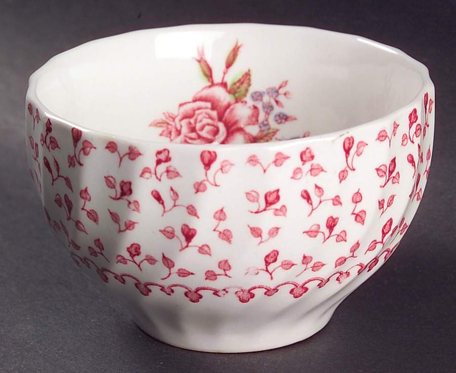Rose Bouquet Pink Mini Open Sugar Bowl by Johnson Brothers-1