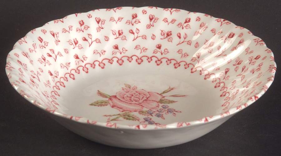 Rose Bouquet Pink Fruit/Dessert (Sauce) Bowl by Johnson Brothers-1
