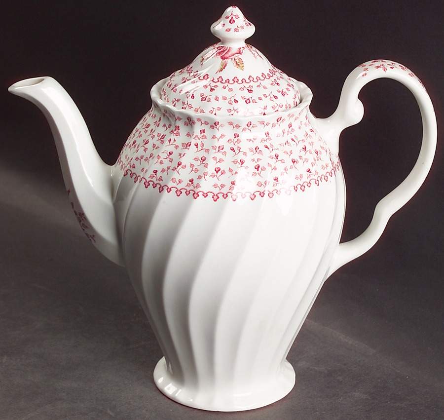 Rose Bouquet Pink Coffee Pot & Lid by Johnson Brothers-1