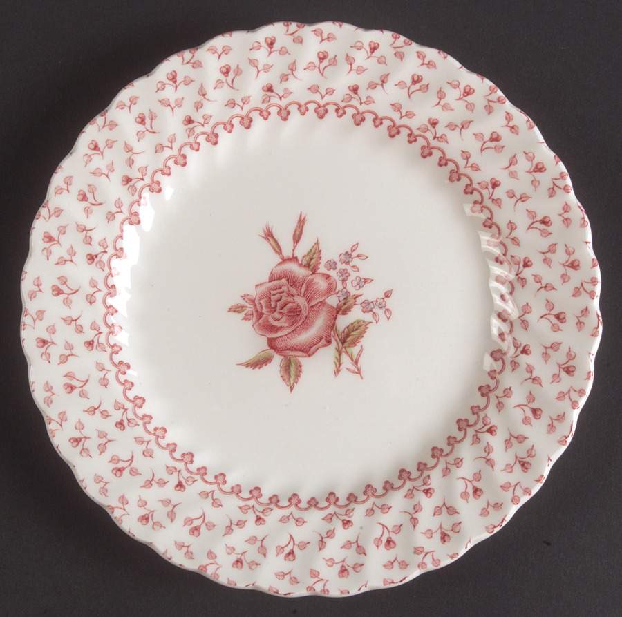 Rose Bouquet Pink Bread & Butter Plate by Johnson Brothers-1