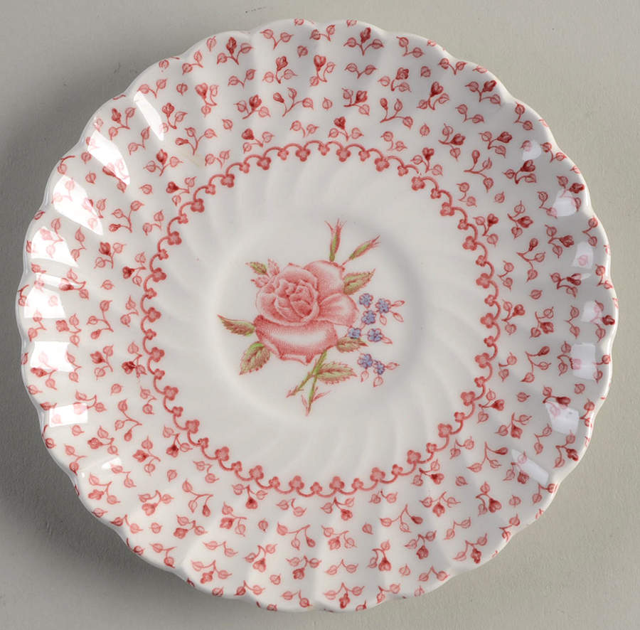 Rose Bouquet Pink Saucer by Johnson Brothers-1