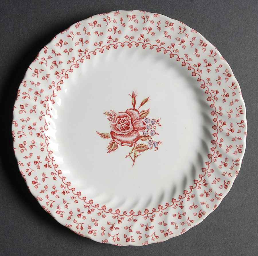 Rose Bouquet Pink Dessert/Pie Plate by Johnson Brothers-1