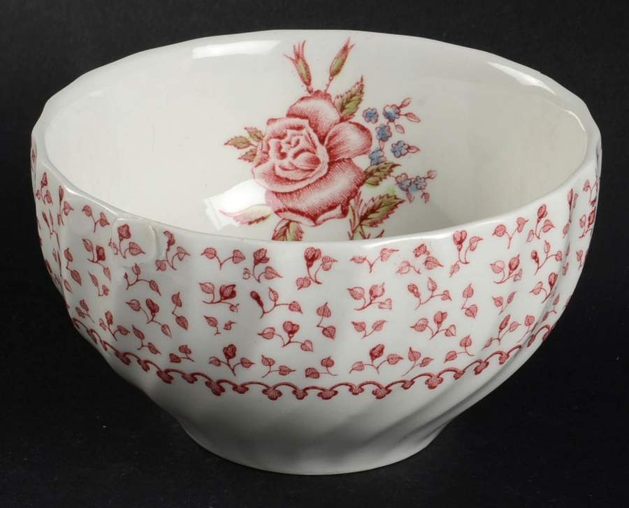Rose Bouquet Pink Open Sugar Bowl by Johnson Brothers-1