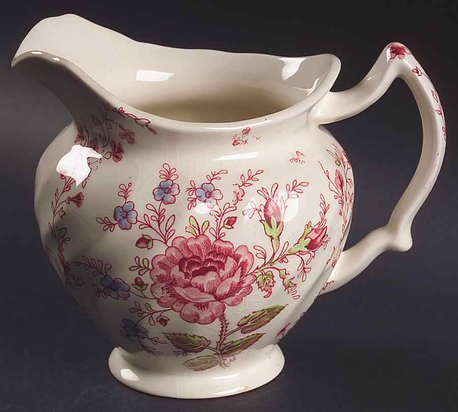 Rose Chintz Pink ("Made in England" Mark) 40 Oz Pitcher by Johnson Brothers-1