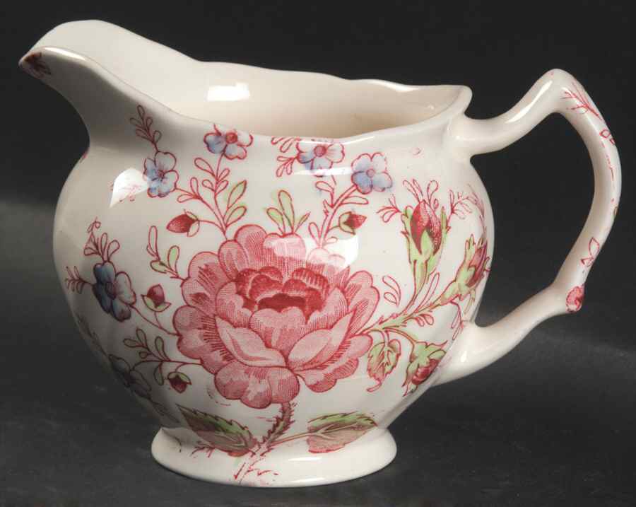 Rose Chintz Pink ("Made in England" Mark) Creamer by Johnson Brothers-1