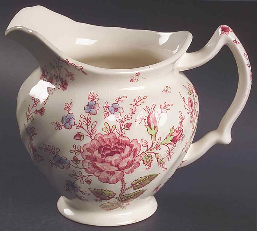 Rose Chintz Pink ("Made in England" Mark) Milk Jug by Johnson Brothers-1