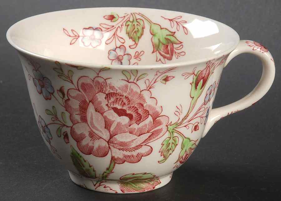 Rose Chintz Pink ("Made in England" Mark) Snack Cup by Johnson Brothers-1
