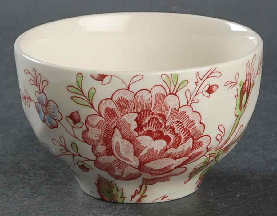 Rose Chintz Pink ("Made in England" Mark) Mini Rice/Open Sugar Bowl by Johnson Brothers-1