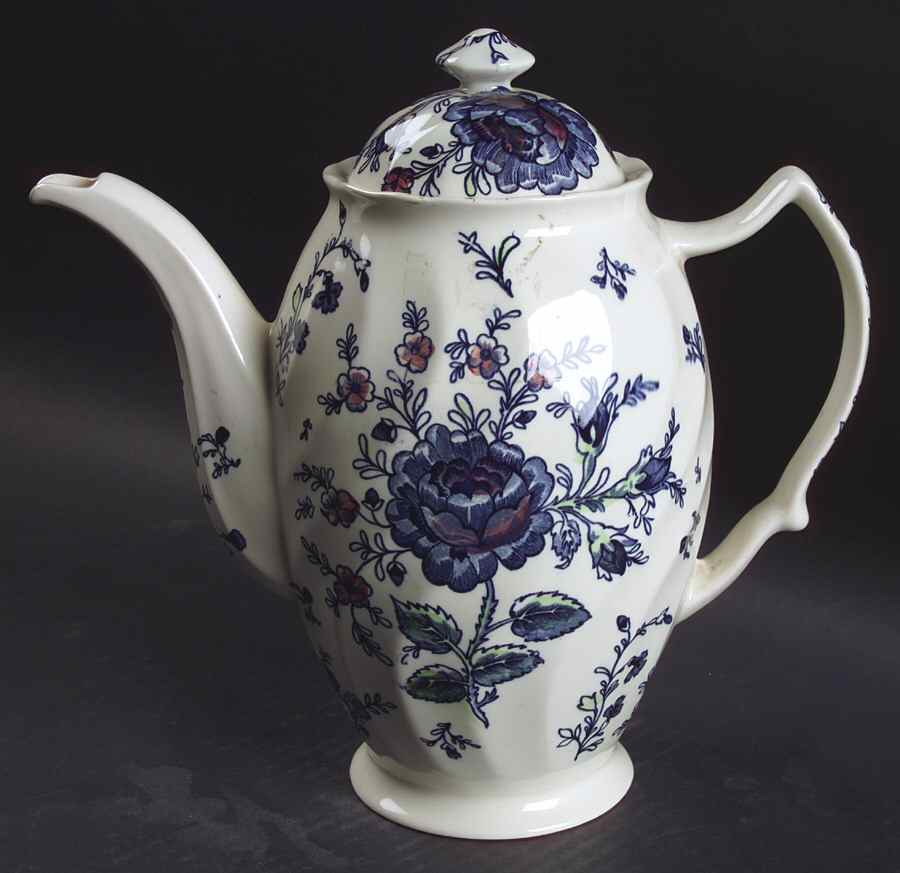 Rose Chintz Blue Coffee Pot & Lid by Johnson Brothers-1