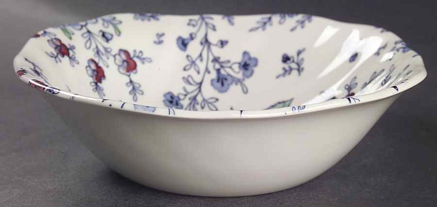 Rose Chintz Blue Square Cereal Bowl by Johnson Brothers-1