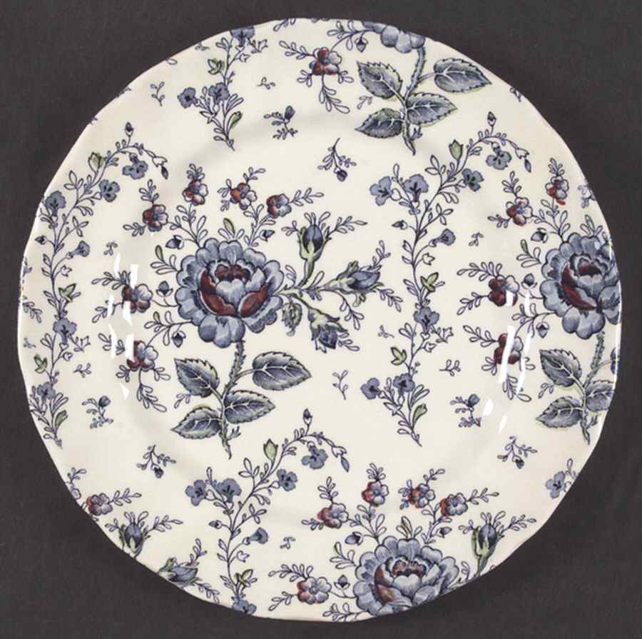 Rose Chintz Blue Dinner Plate by Johnson Brothers-1