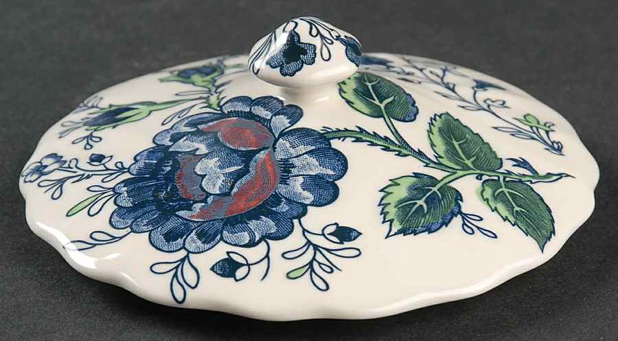 Rose Chintz Blue Lid for Sugar Bowl by Johnson Brothers-1