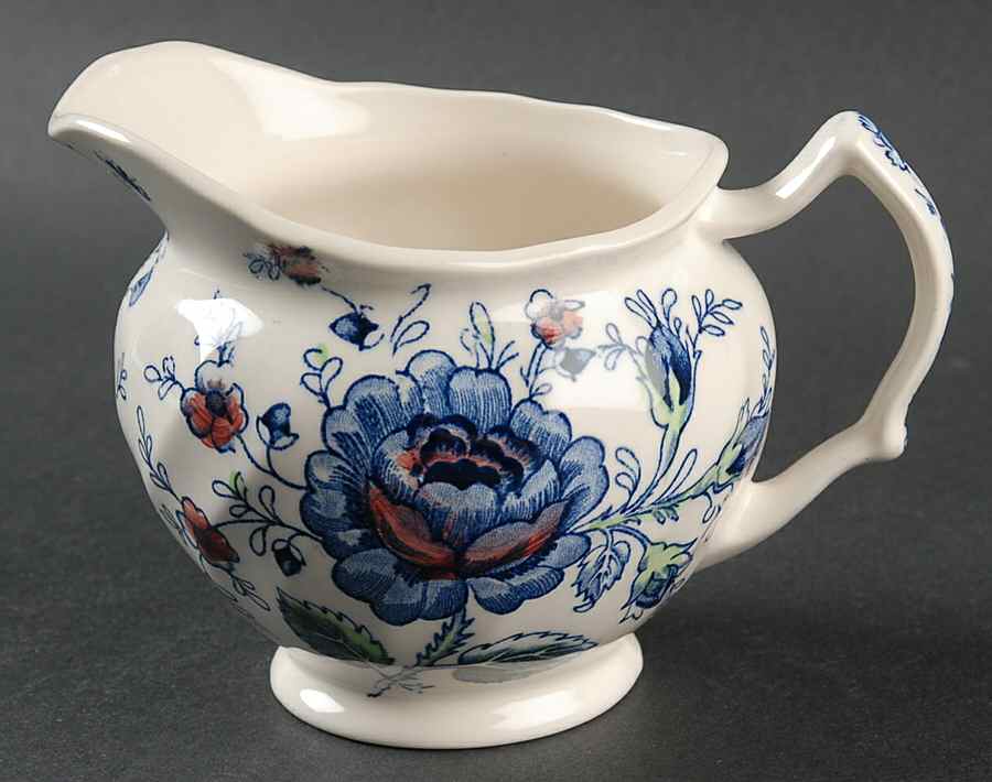 Rose Chintz Blue Creamer by Johnson Brothers-1