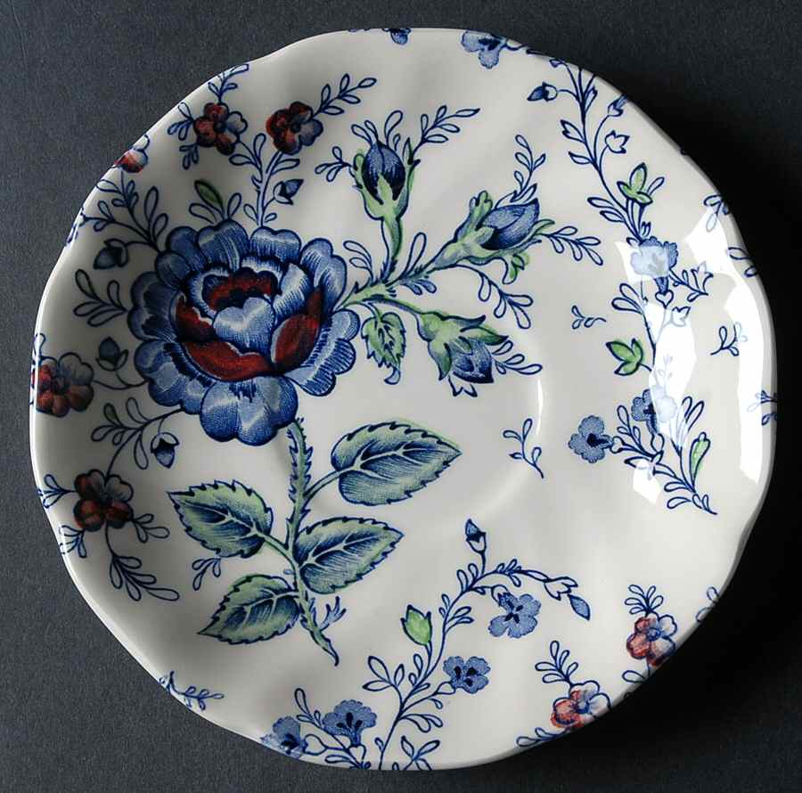 Rose Chintz Blue Saucer by Johnson Brothers-1