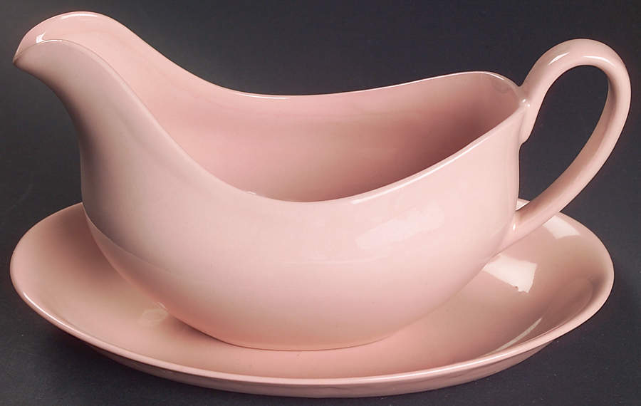 Rose Cloud Gravy Boat & Underplate by Johnson Brothers-1