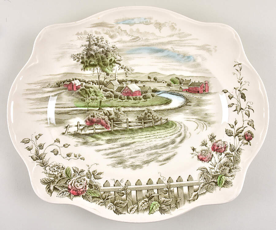 The Road Home 15" Oval Serving Platter by Johnson Brothers-1