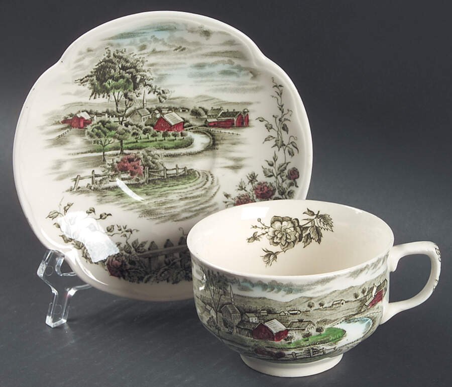 The Road Home Flat Cup & Saucer Set by Johnson Brothers-1