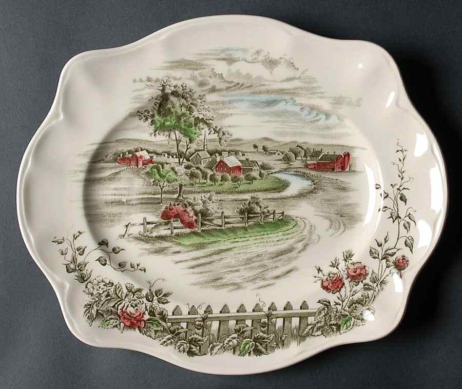 The Road Home 12" Oval Serving Platter by Johnson Brothers-1