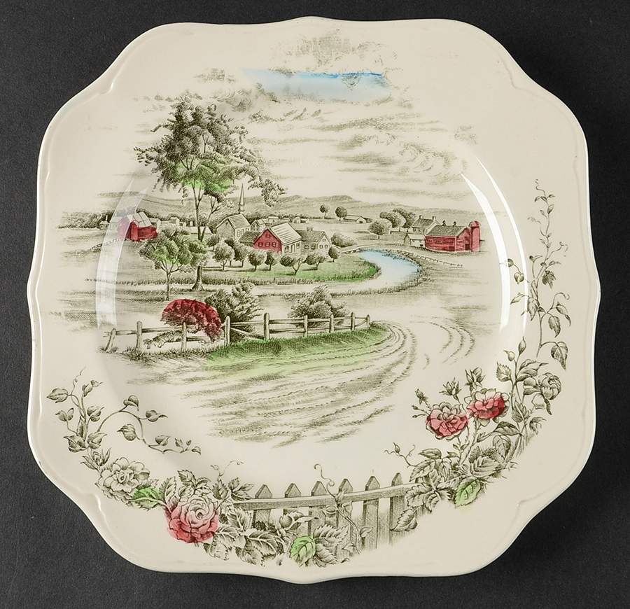 The Road Home Square Luncheon Plate by Johnson Brothers-1
