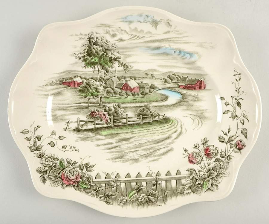 The Road Home 13" Oval Serving Platter by Johnson Brothers-1