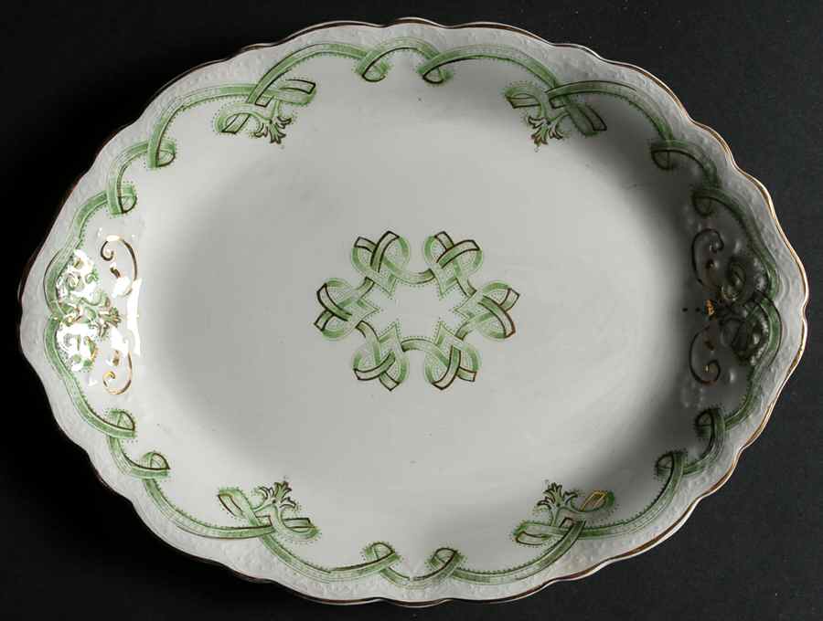 Rolland Green 11" Oval Serving Platter by Johnson Brothers-1