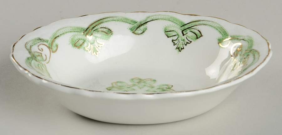 Rolland Green Oval Fruit/Dessert Bowl by Johnson Brothers-1