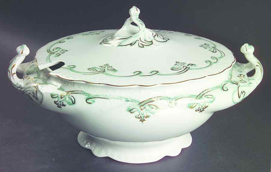 Rolland Blue Green Tureen &  Lid by Johnson Brothers-1