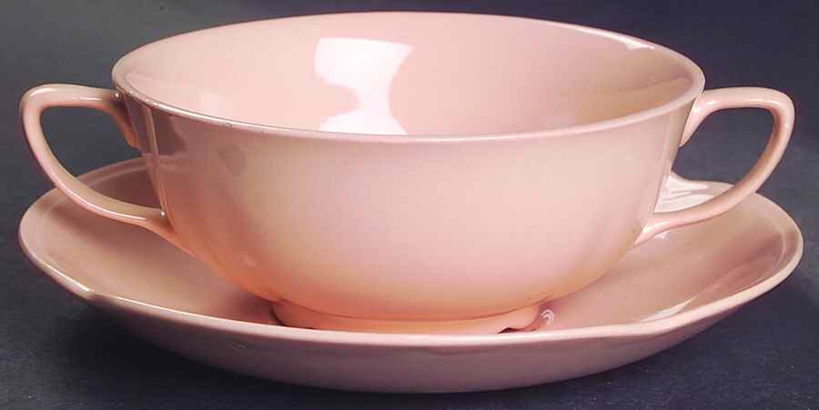 Rosedawn Flat Cream Soup Bowl & Saucer Set by Johnson Brothers-1