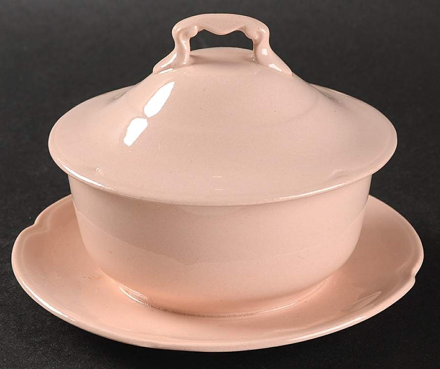 Rosedawn Mayonnaise with Attached Underplate & Lid by Johnson Brothers-1